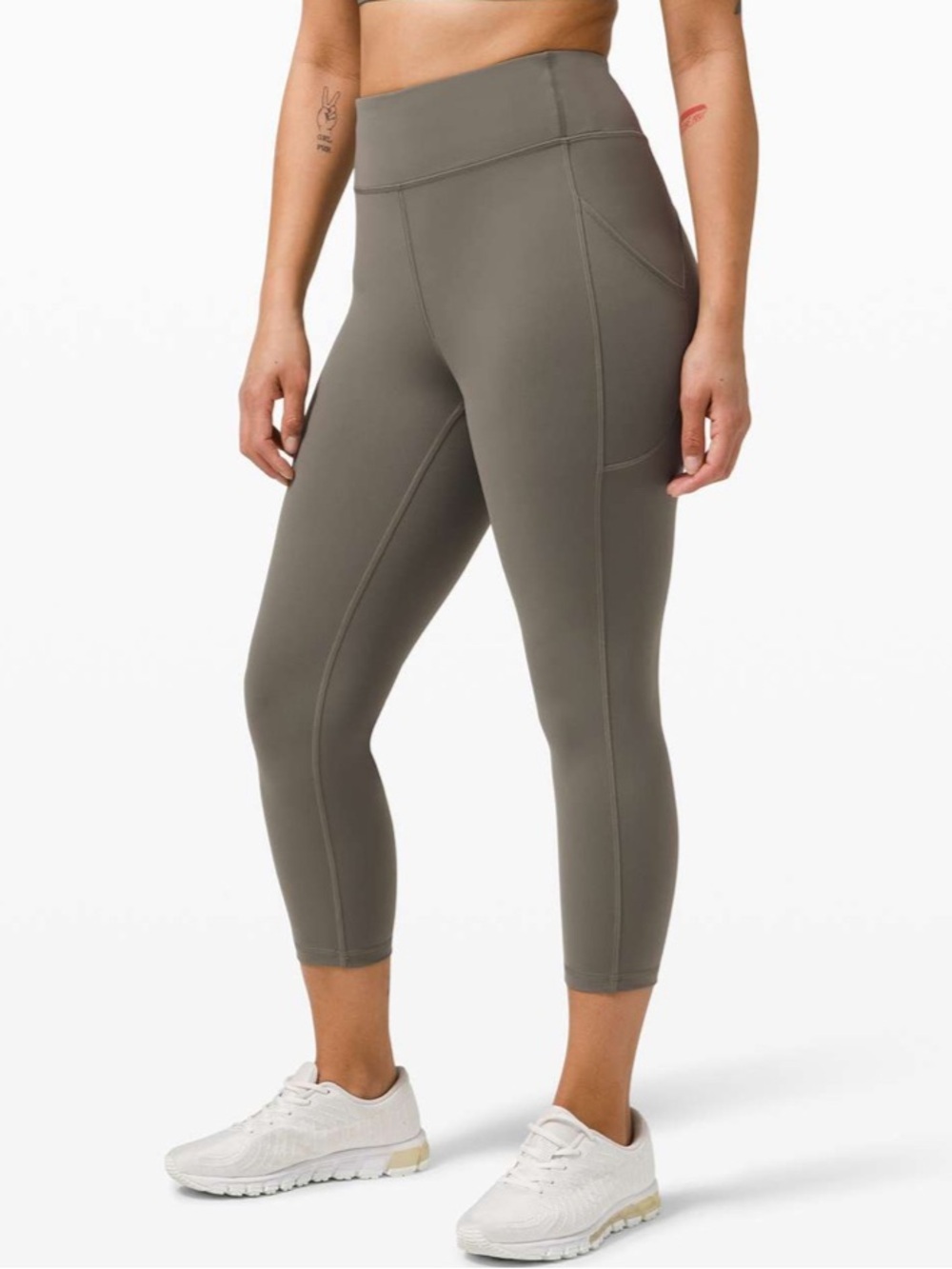 Lululemon Invigorate High-Rise Crop 23" Grey Gray Size 0 W6BDVS
